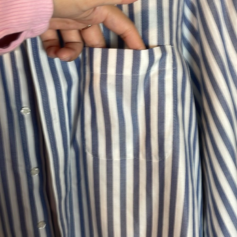 Hart Schaffner Marx Cotton Button Down Shirt Size 17 1/2, 33 - Picture 5 of 7